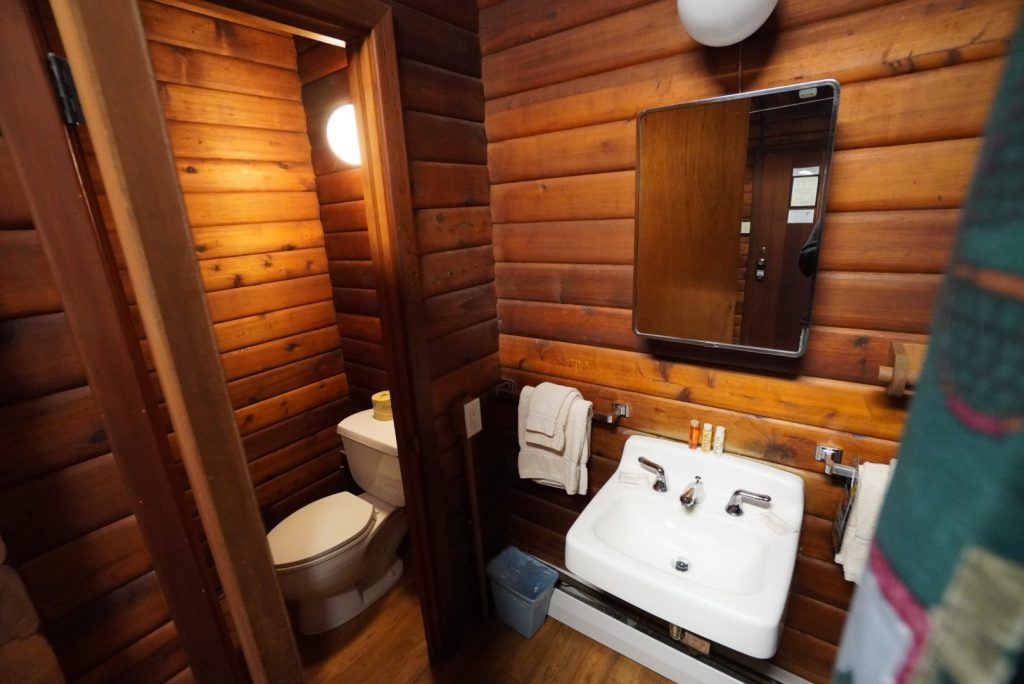 Brooks Lodge Guest Cabin bathroom - Kyle Shea